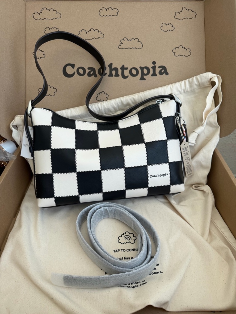 NWT Coachtopia Alter/Ego Slouchy Shoulder Bag In Upcrafted Leather.